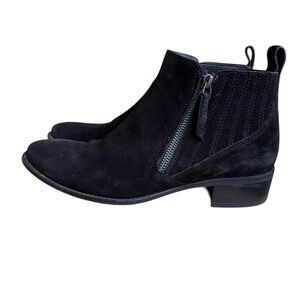 Paul Green black suede zip booties